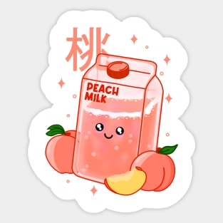 Kawaii Fruity Peach Milk Sticker